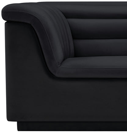 Dillard Black Velvet Fabric Chair C