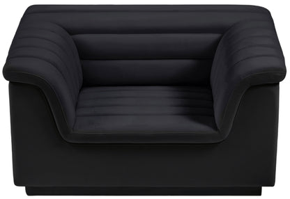 Dillard Black Velvet Fabric Chair C