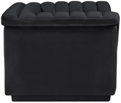 Dillard Black Velvet Fabric Chair C