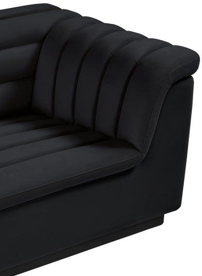 Dillard Black Velvet Fabric Chair C