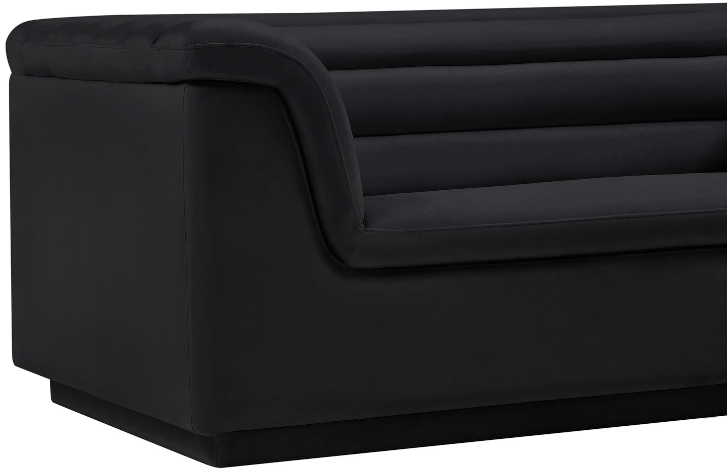 dillard black velvet fabric loveseat l