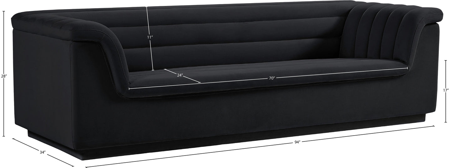 dillard black velvet fabric sofa s