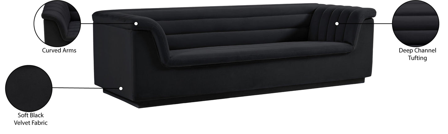 dillard black velvet fabric sofa s