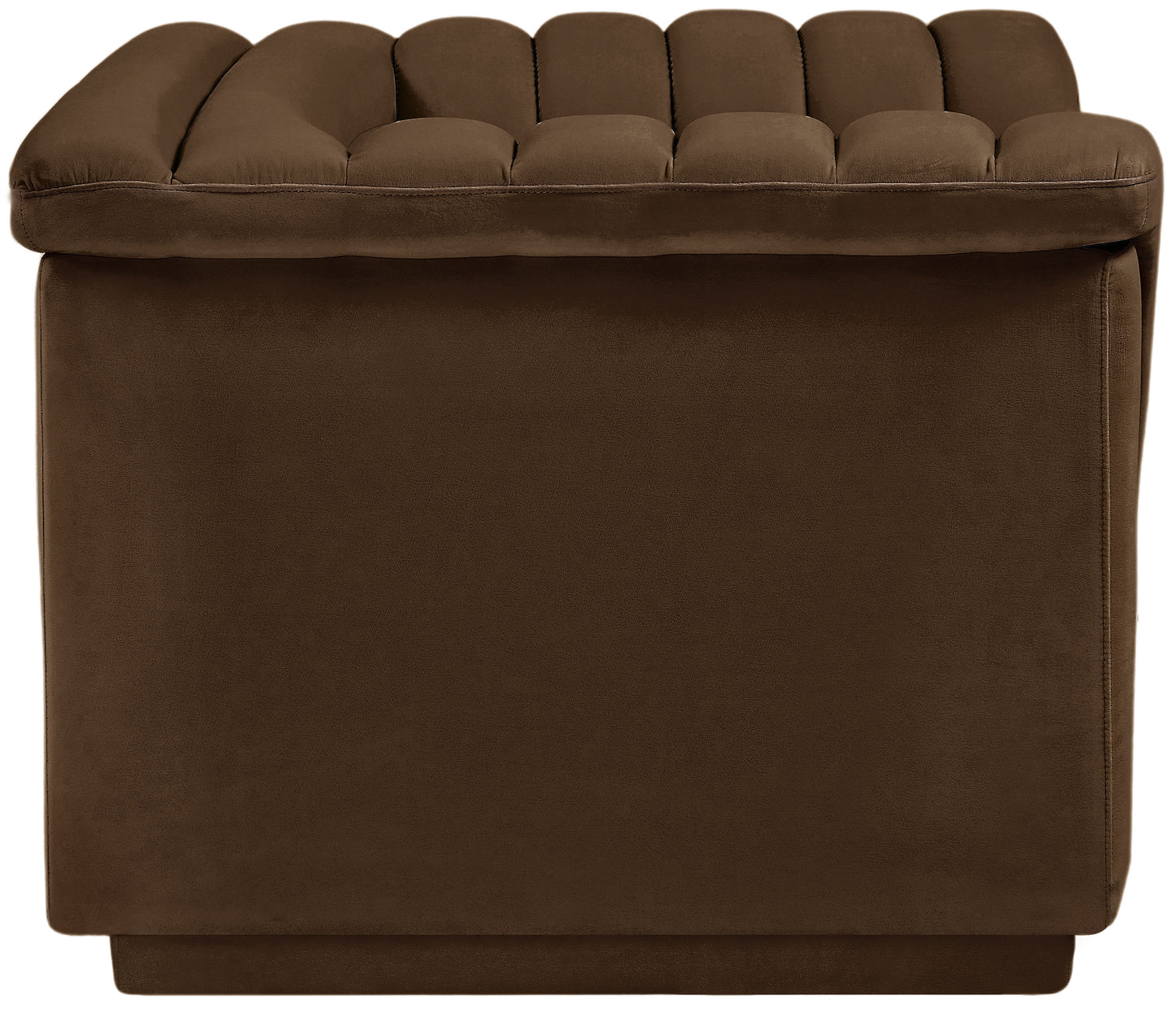 dillard brown velvet fabric chair c