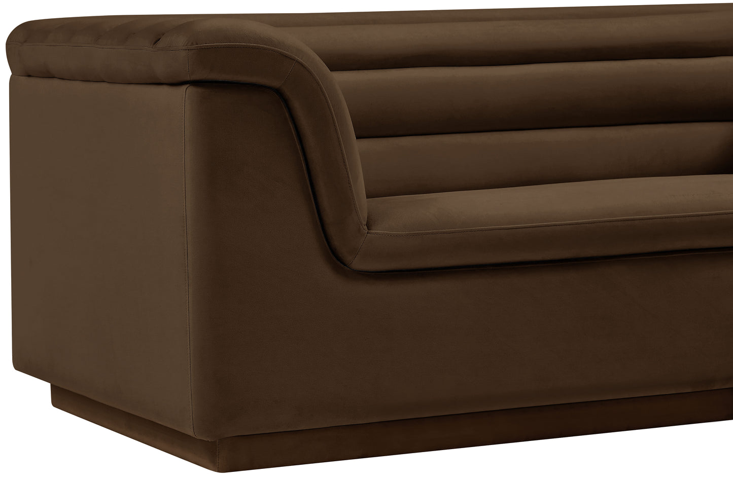 dillard brown velvet fabric loveseat l