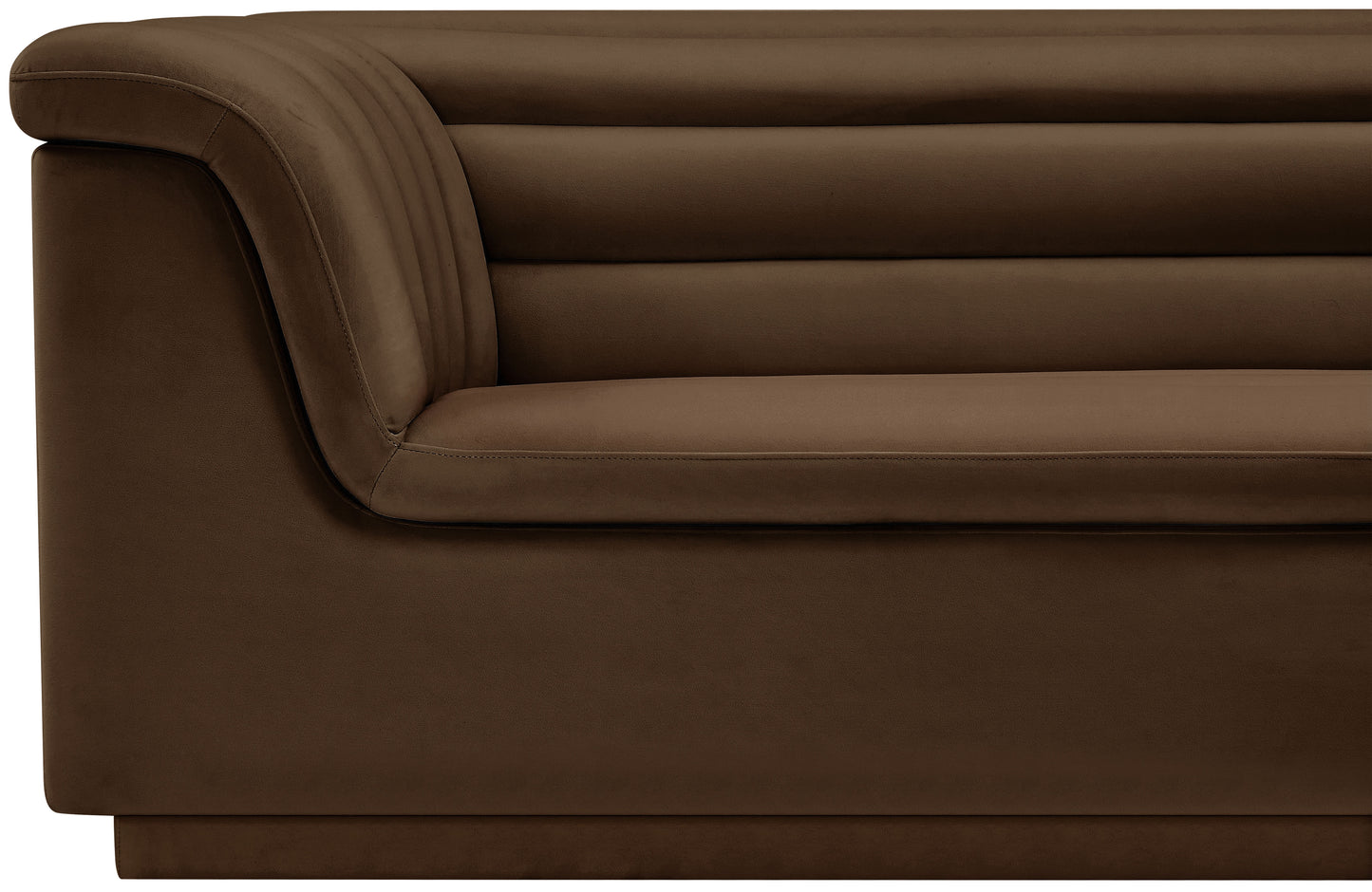 dillard brown velvet fabric loveseat l