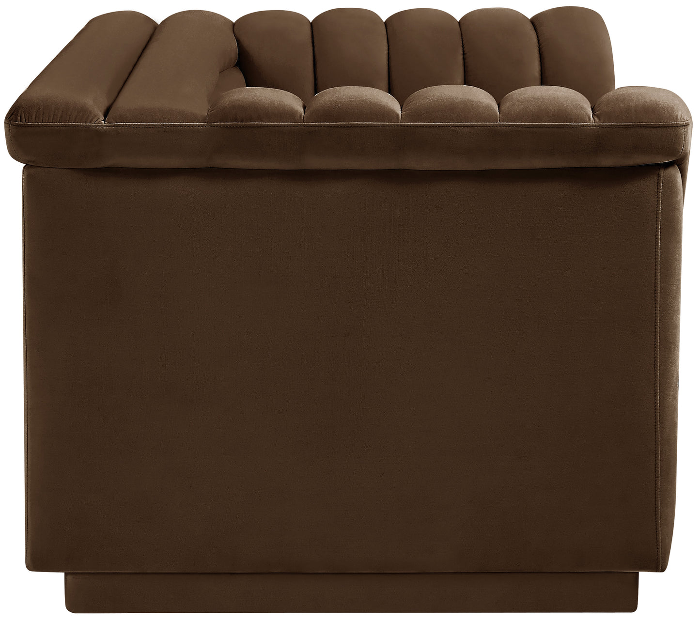 dillard brown velvet fabric loveseat l