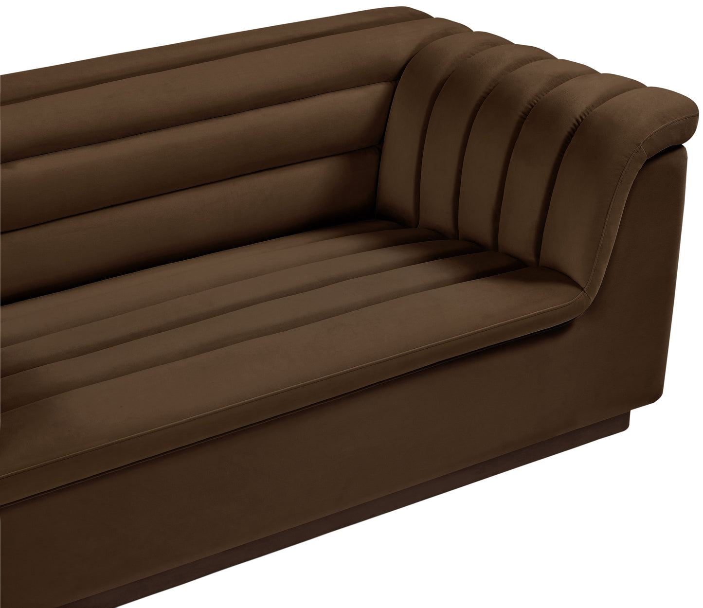 dillard brown velvet fabric loveseat l