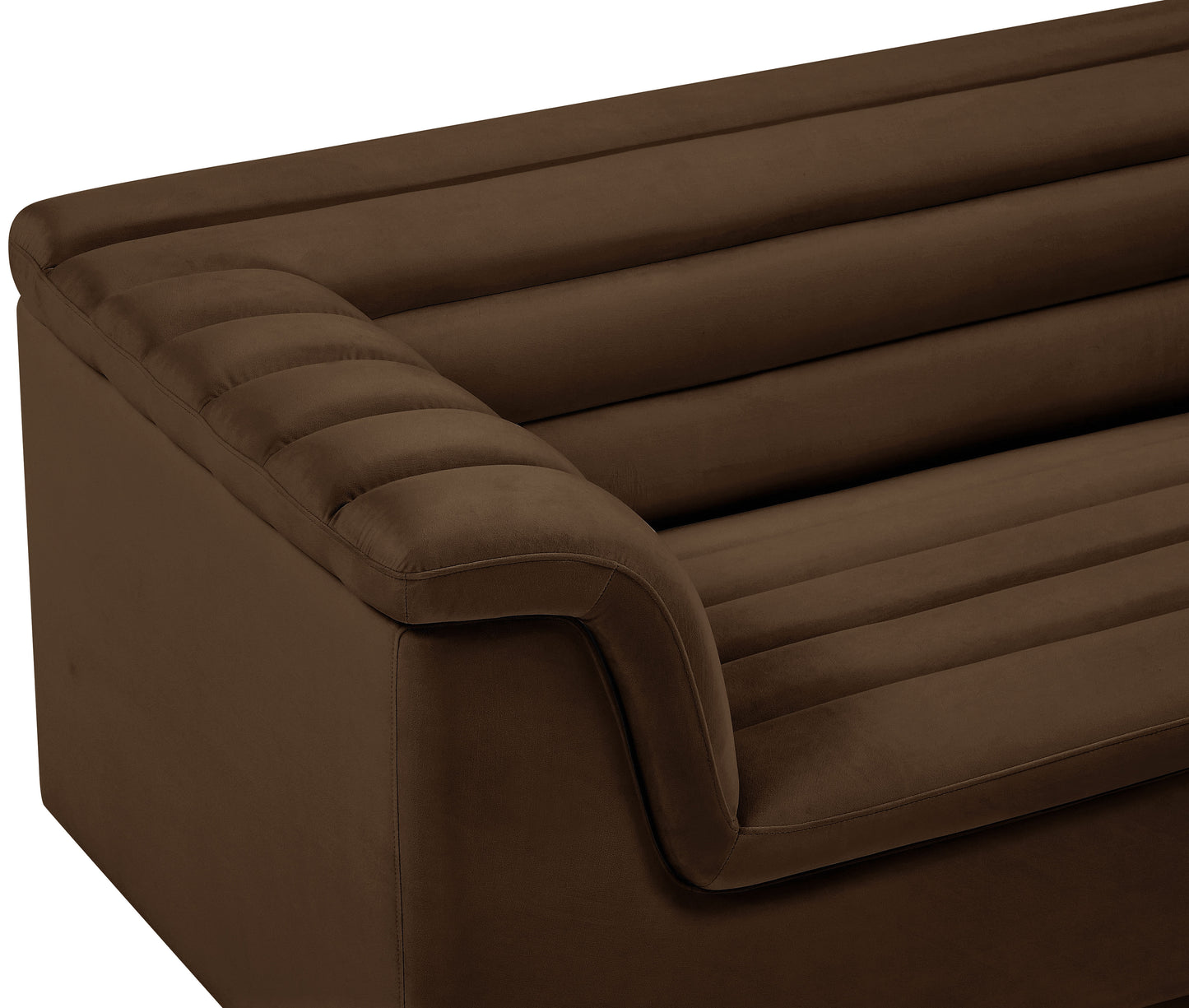 dillard brown velvet fabric loveseat l