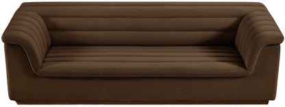 Dillard Brown Velvet Fabric Sofa S