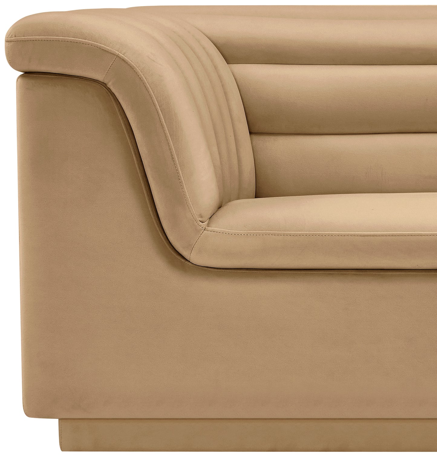 dillard camel velvet fabric chair c