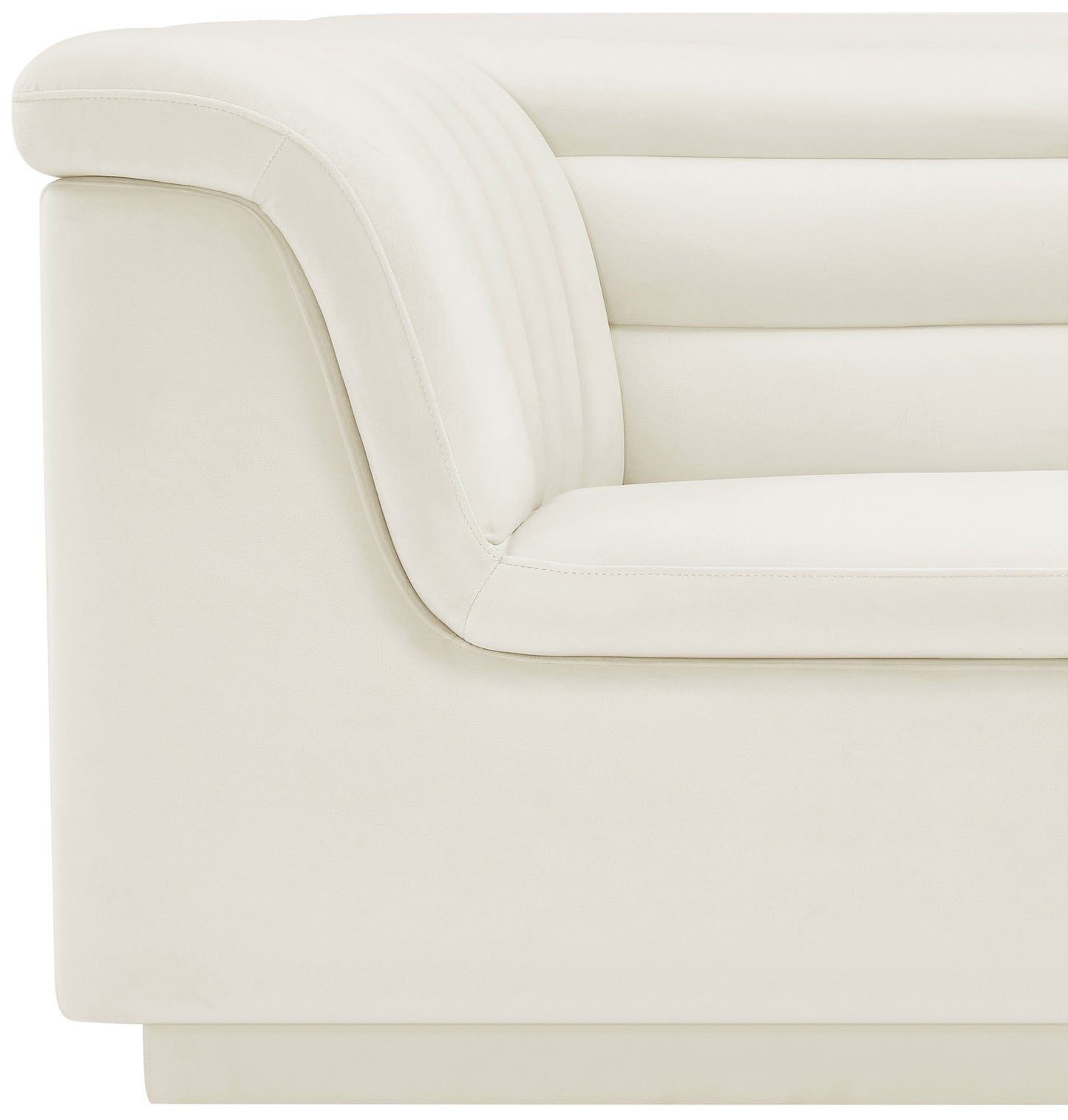 dillard cream velvet fabric chair c