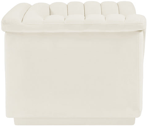Dillard Cream Velvet Fabric Chair C