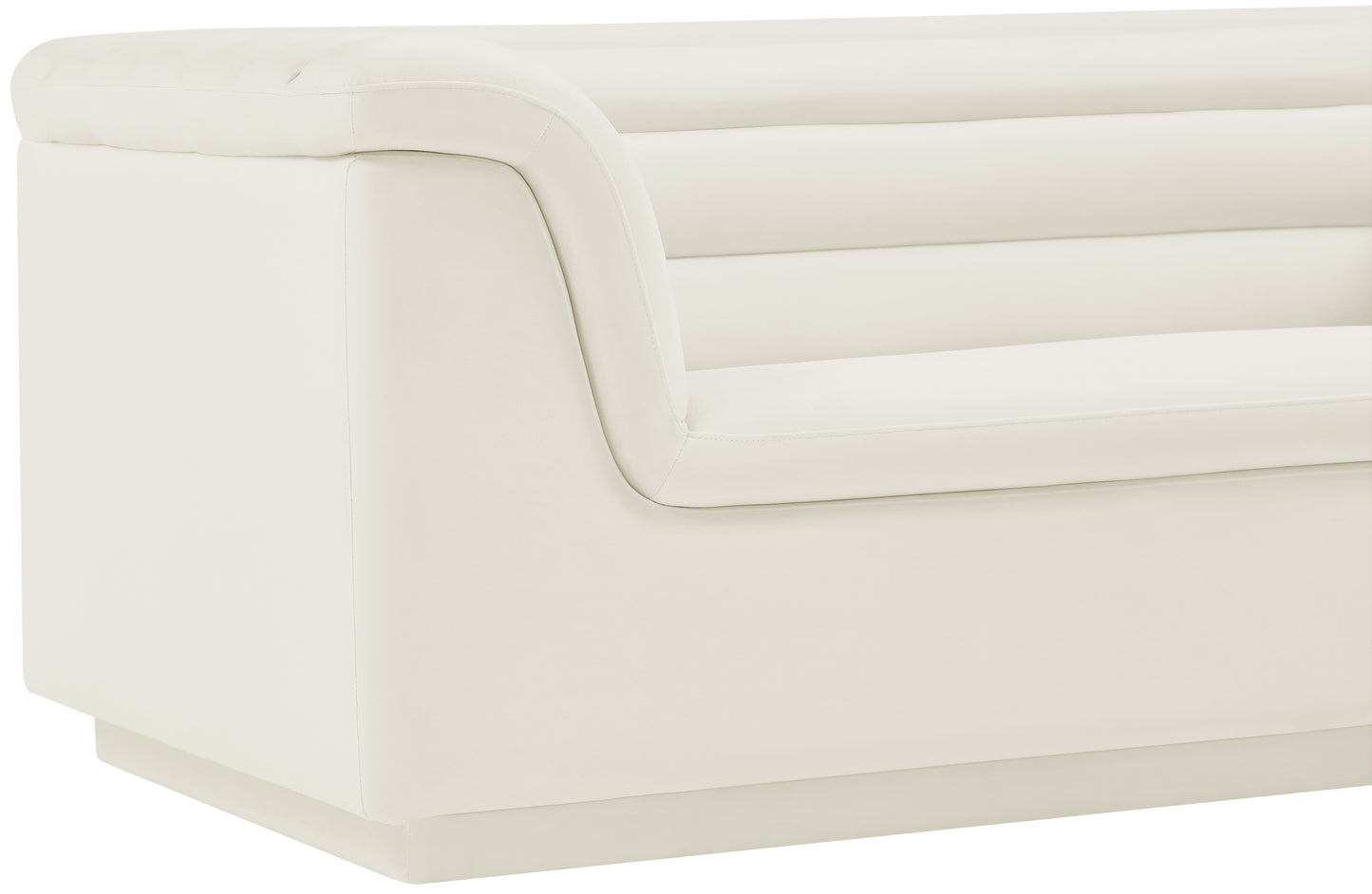 dillard cream velvet fabric loveseat l