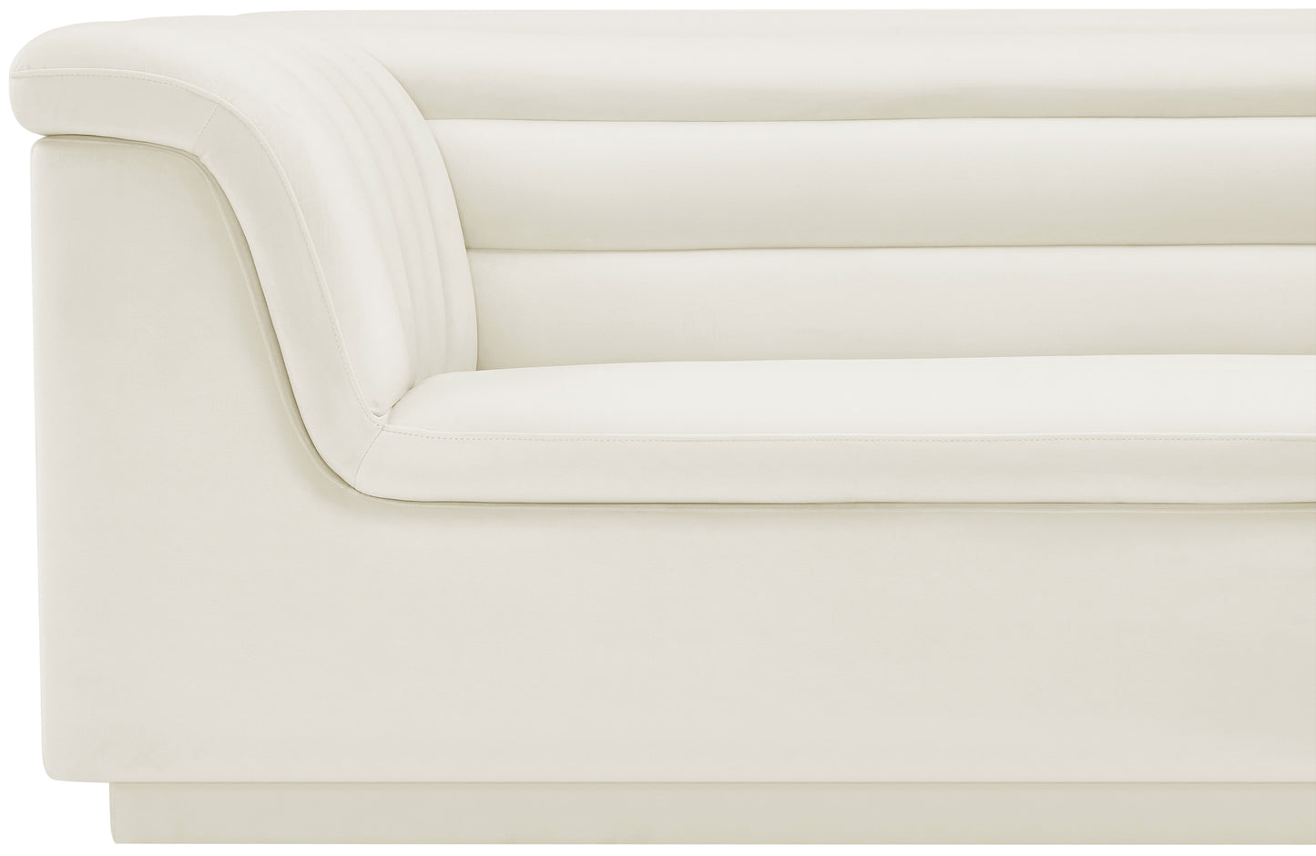 dillard cream velvet fabric loveseat l