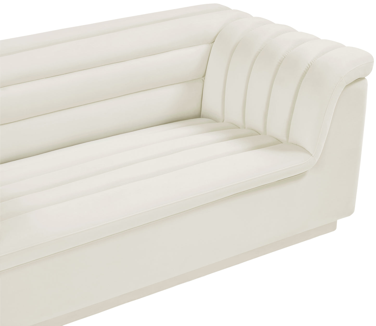 dillard cream velvet fabric loveseat l