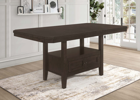 Zonie 78-inch Extension Counter Dining Table CappuccinoCappuccino