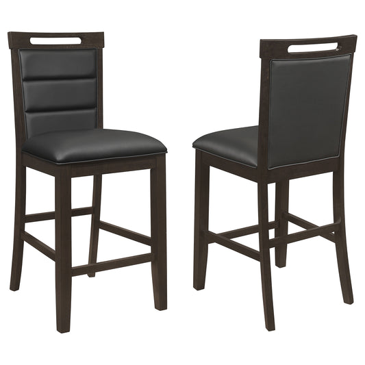 Zonie Upholstered Counter Chair Cappuccino (Set of 2)Cappuccino