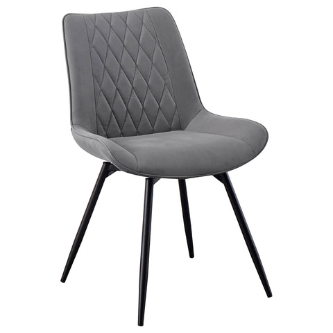 Twyla Upholstered Swivel Dining Side Chair Grey (Set of 2)Grey
