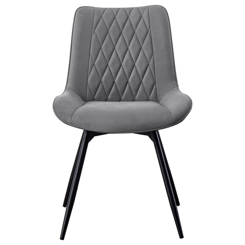 Twyla Upholstered Swivel Dining Side Chair Grey (Set of 2)Grey