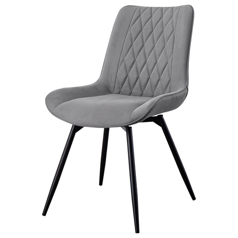 Twyla Upholstered Swivel Dining Side Chair Grey (Set of 2)Grey