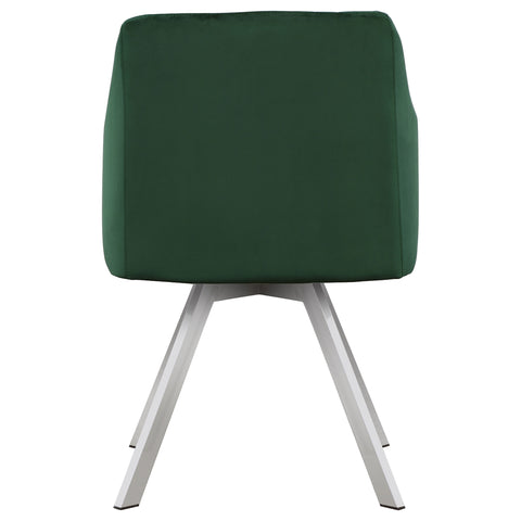 48-inch Velvet Upholstered Swivel Dining Arm Chair GreenGreen