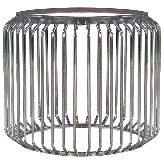 Adino Round Metal Dining Table Base ChromeChrome