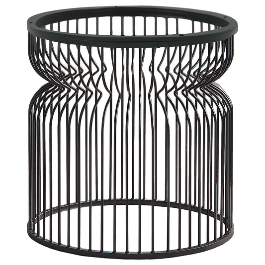 Amaro Round Metal Dining Table Base GunmetalGunmetal