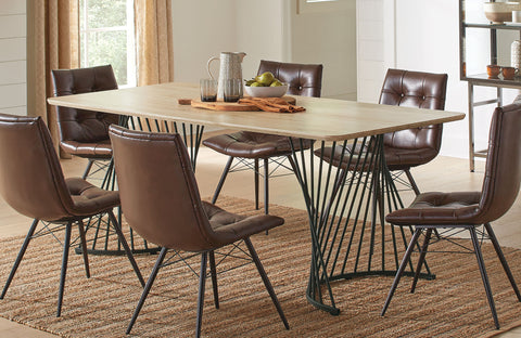 Clover 80-inch Composite Wood Dining Table Natural OakNatural Oak