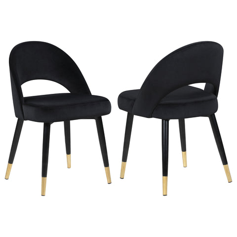 Dyer Upholstered Dining Side Chair Black (Set of 2)Black