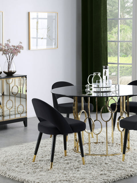 Dyer Upholstered Dining Side Chair Black (Set of 2)Black