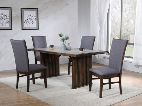 Griffin 5-piece Rectangular Dining Table Set Brown