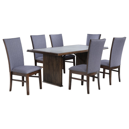 Griffin 7-piece Rectangular Dining Table Set Brown