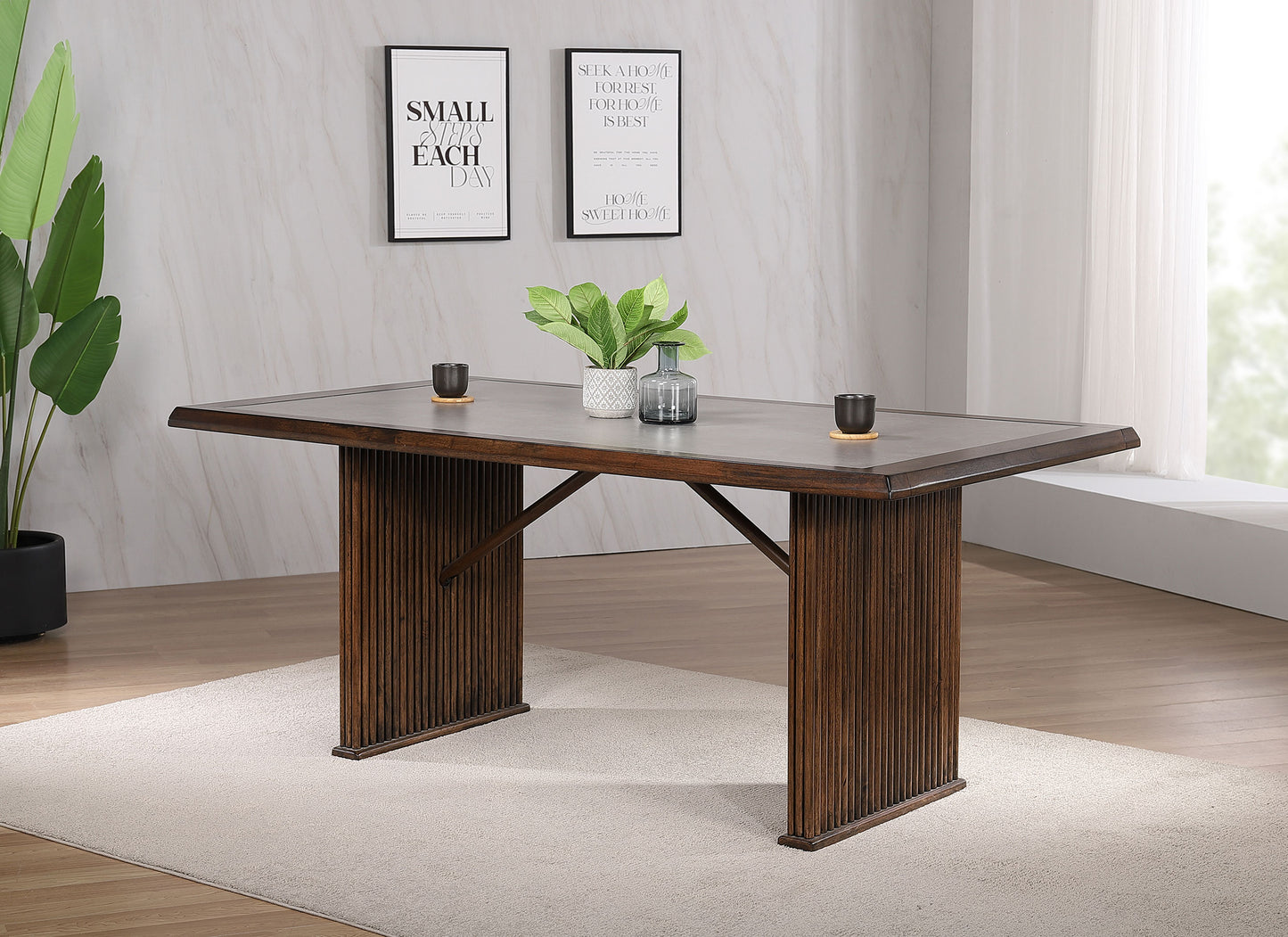 griffin 72-inch rectangular dining table brown