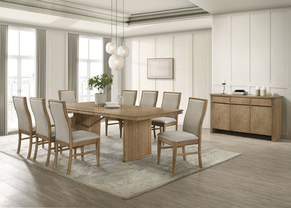 Jirou 10-piece Extension Dining Set Distressed Light Brown