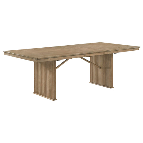 Jirou 10-piece Extension Dining Set Distressed Light Brown