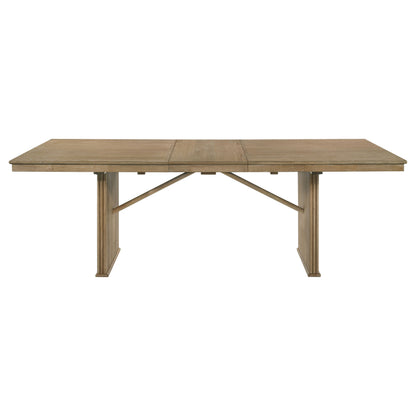 Jirou 89-inch Extension Dining Table Distressed Light Brown