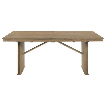 Jirou 89-inch Extension Dining Table Distressed Light Brown