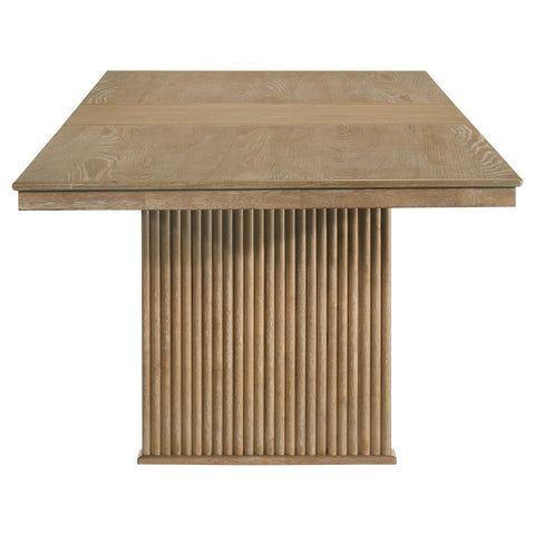 Jirou 89-inch Extension Dining Table Distressed Light Brown