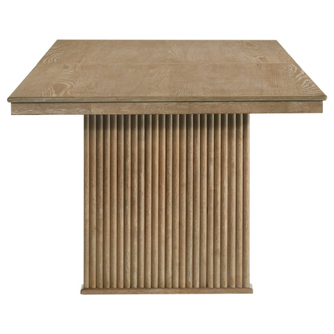 Jirou 89-inch Extension Dining Table Distressed Light Brown