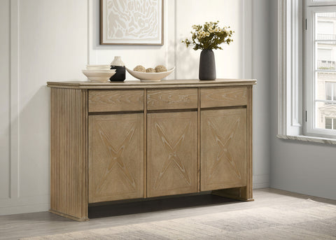 Jirou 2-door 59-inch Sideboard Server Distressed Light Brown