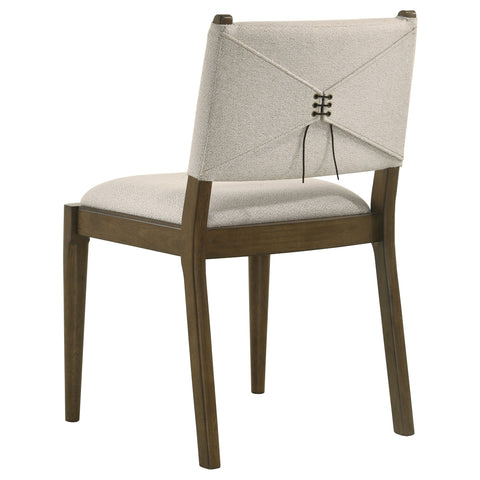 Eduardo Upholstered Dining Side Chair Brown (Set of 2)