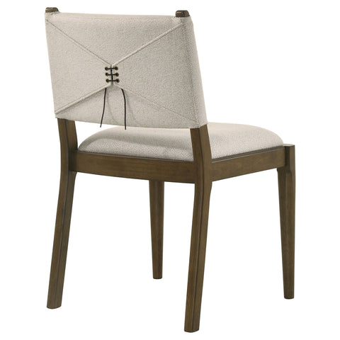 Eduardo Upholstered Dining Side Chair Brown (Set of 2)