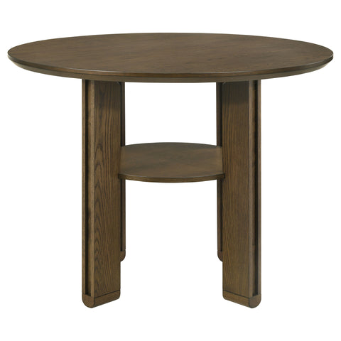 Eduardo 5-piece Round Counter Height Dining Room Set Brown