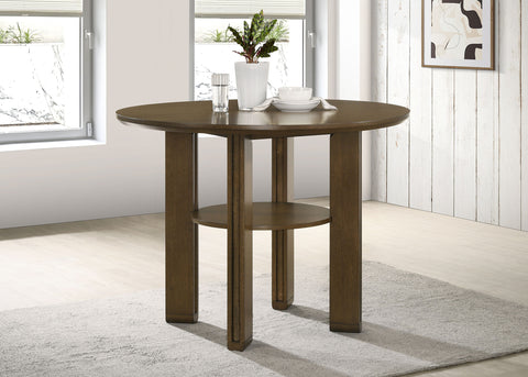 Eduardo 47-inch Round Counter Height Dining Table Brown