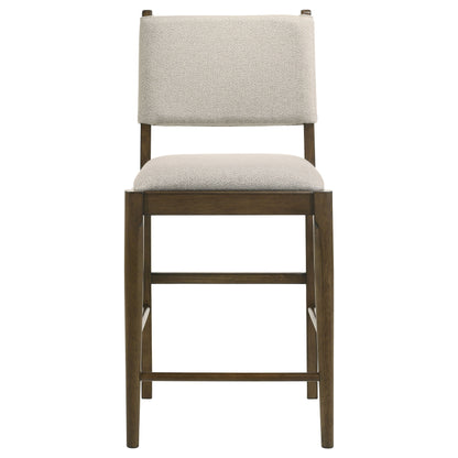 Eduardo Upholstered Counter Side Chair Brown (Set of 2)