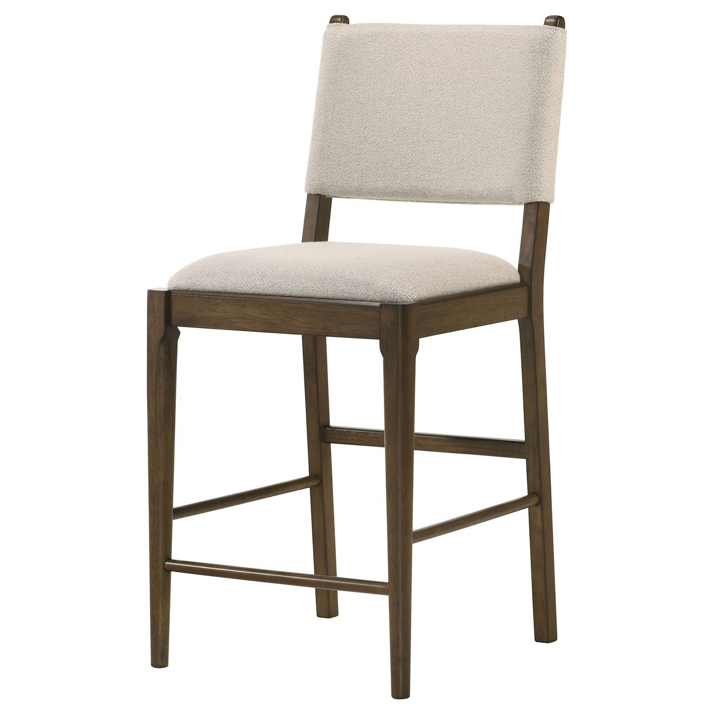 eduardo upholstered counter side chair brown (set of 2)