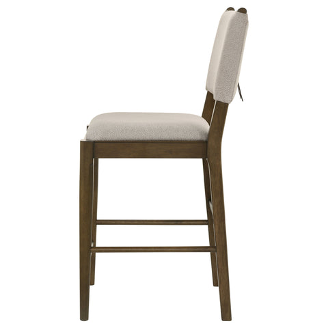 Eduardo Upholstered Counter Side Chair Brown (Set of 2)