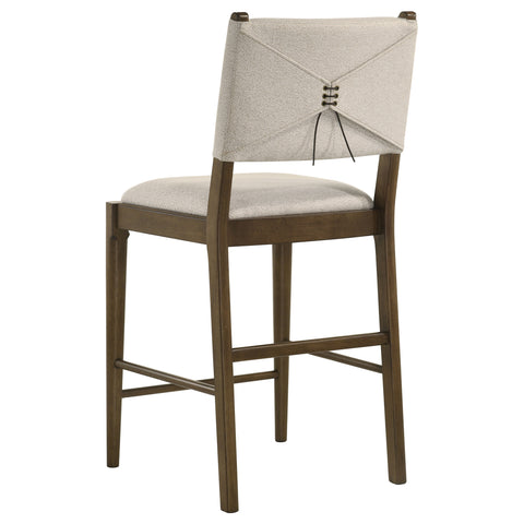 Eduardo Upholstered Counter Side Chair Brown (Set of 2)