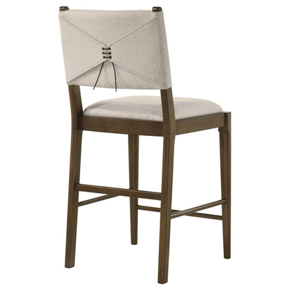 Eduardo Upholstered Counter Side Chair Brown (Set of 2)